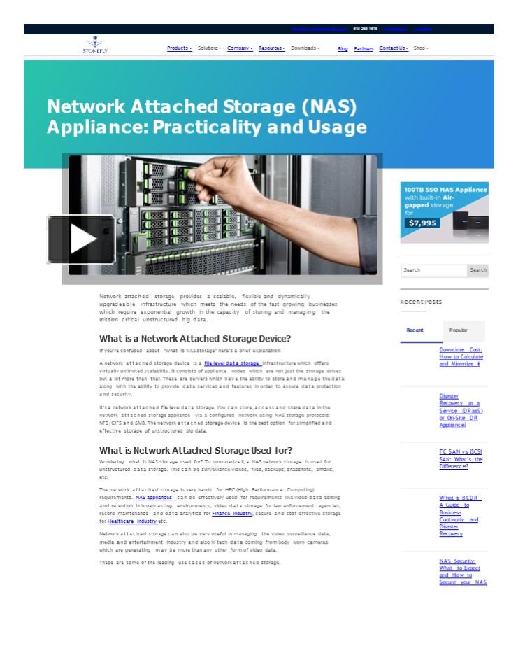 PPT Network Attached Storage Appliance PowerPoint presentation free