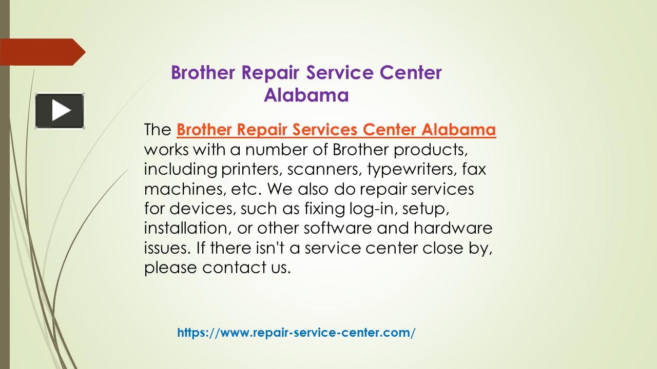 PPT Brother Service Center In Alabama PowerPoint presentation free