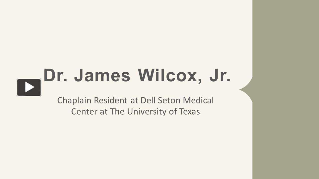 PPT Dr. James Wilcox, Jr. Selfmotivated Problem Solver PowerPoint