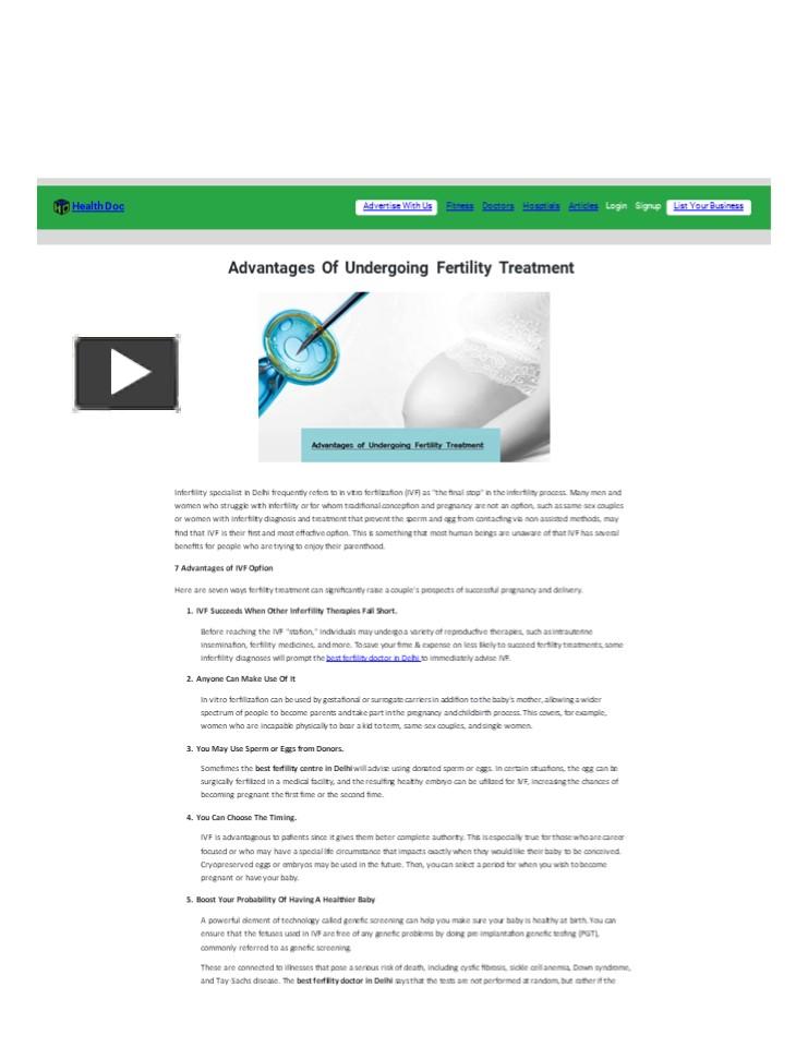 PPT – Advantages of Undergoing Fertility Treatment PowerPoint ...
