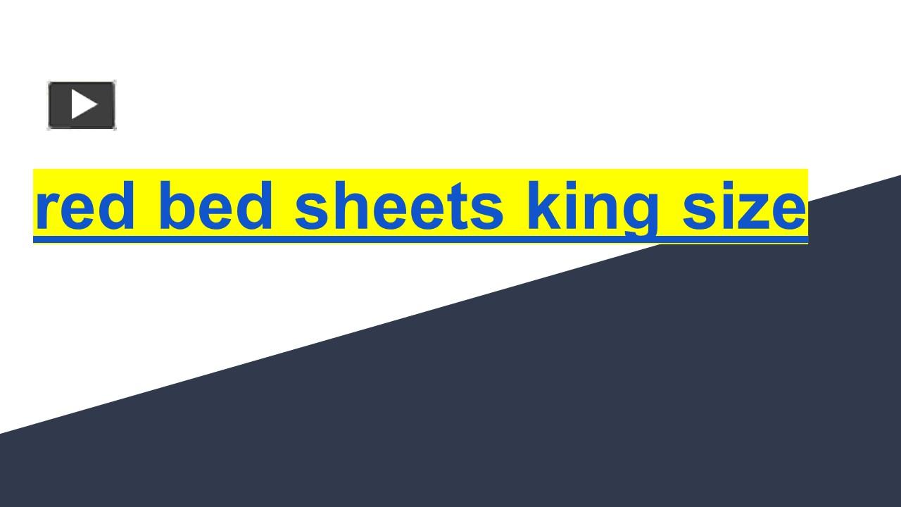 PPT red bed sheets king size PowerPoint presentation free to
