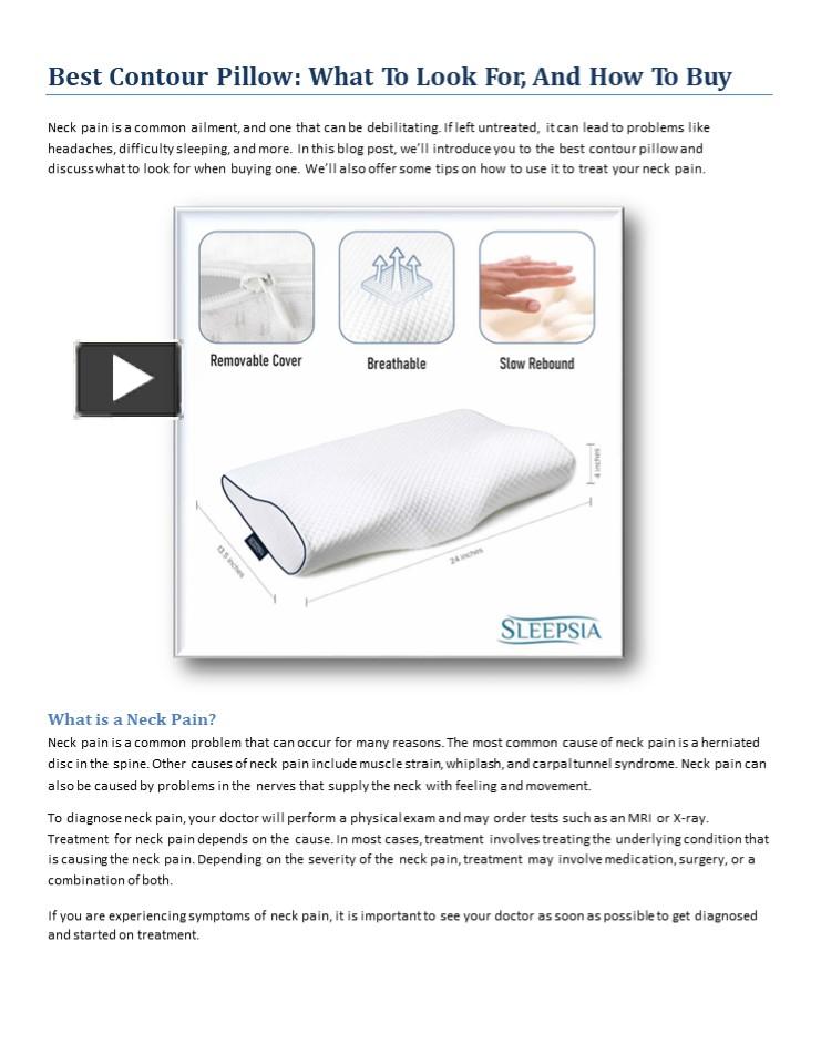 PPT Best Cervical Pillow What To Look For, And How To Buy PowerPoint