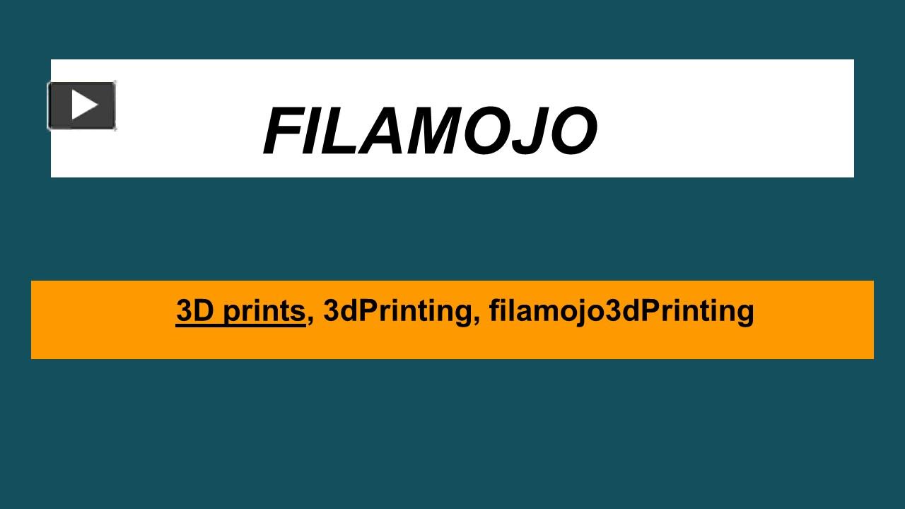 PPT " Types of 3D Printer Filament their Pros and Cons" PowerPoint