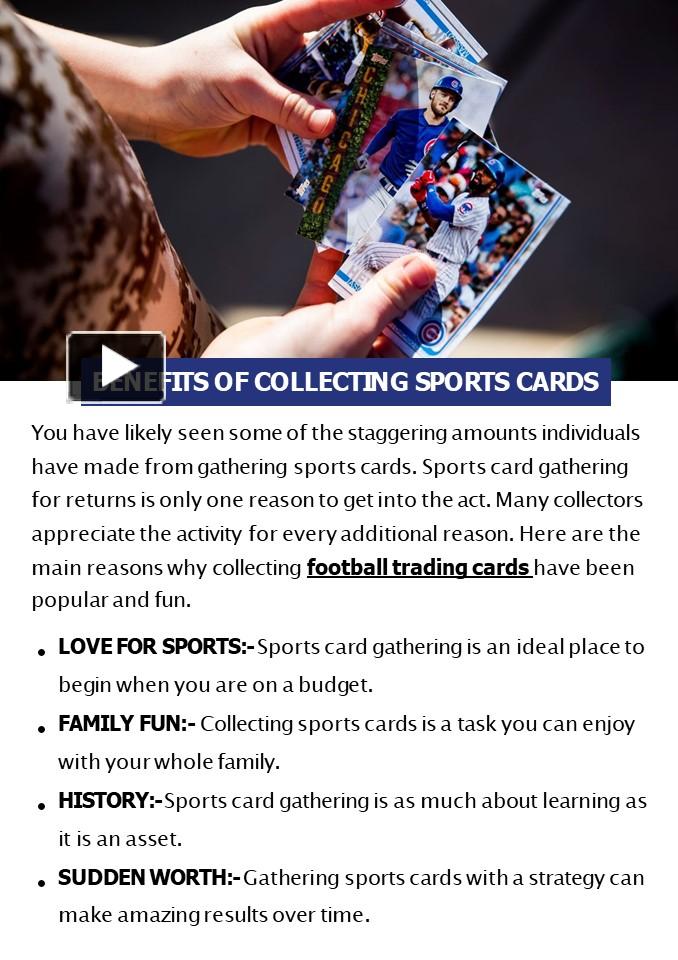 PPT BENEFITS OF COLLECTING SPORTS CARDS PowerPoint presentation
