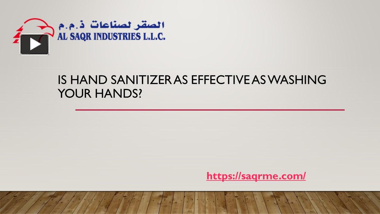 PPT Is Hand Sanitizer As Effective As Washing Your Hands PowerPoint