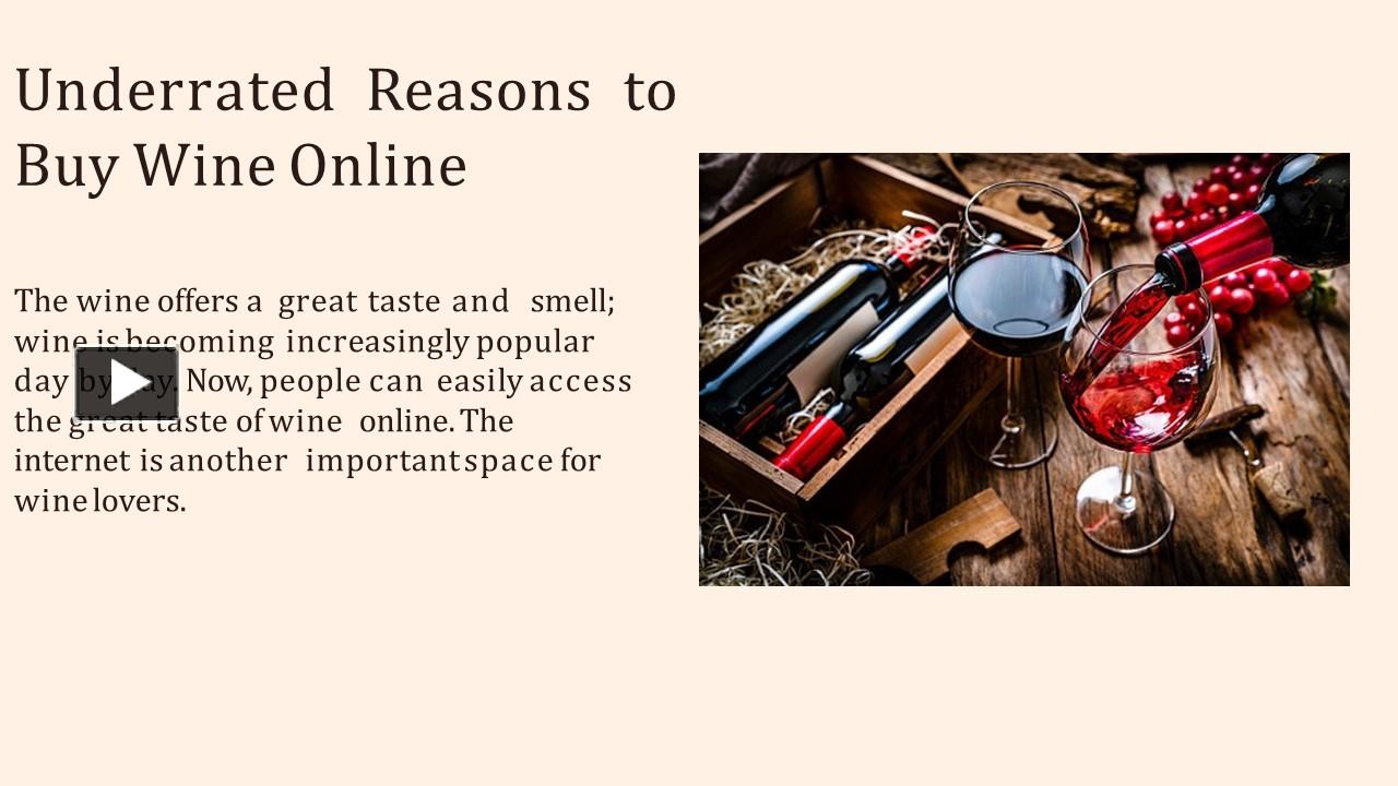 PPT Underrated Reasons to Buy Wine Online (1) PowerPoint presentation