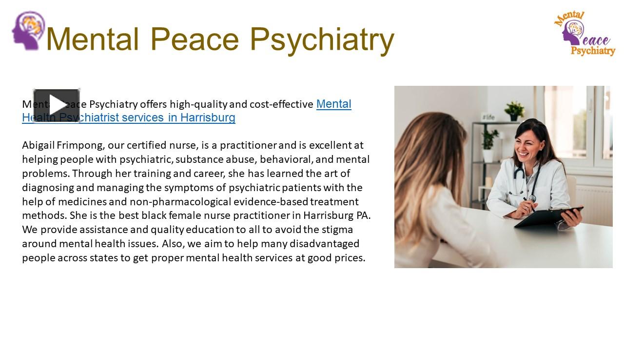 PPT Best Mental Health Psychiatrist in Harrisburg, PA (1) PowerPoint presentation free to