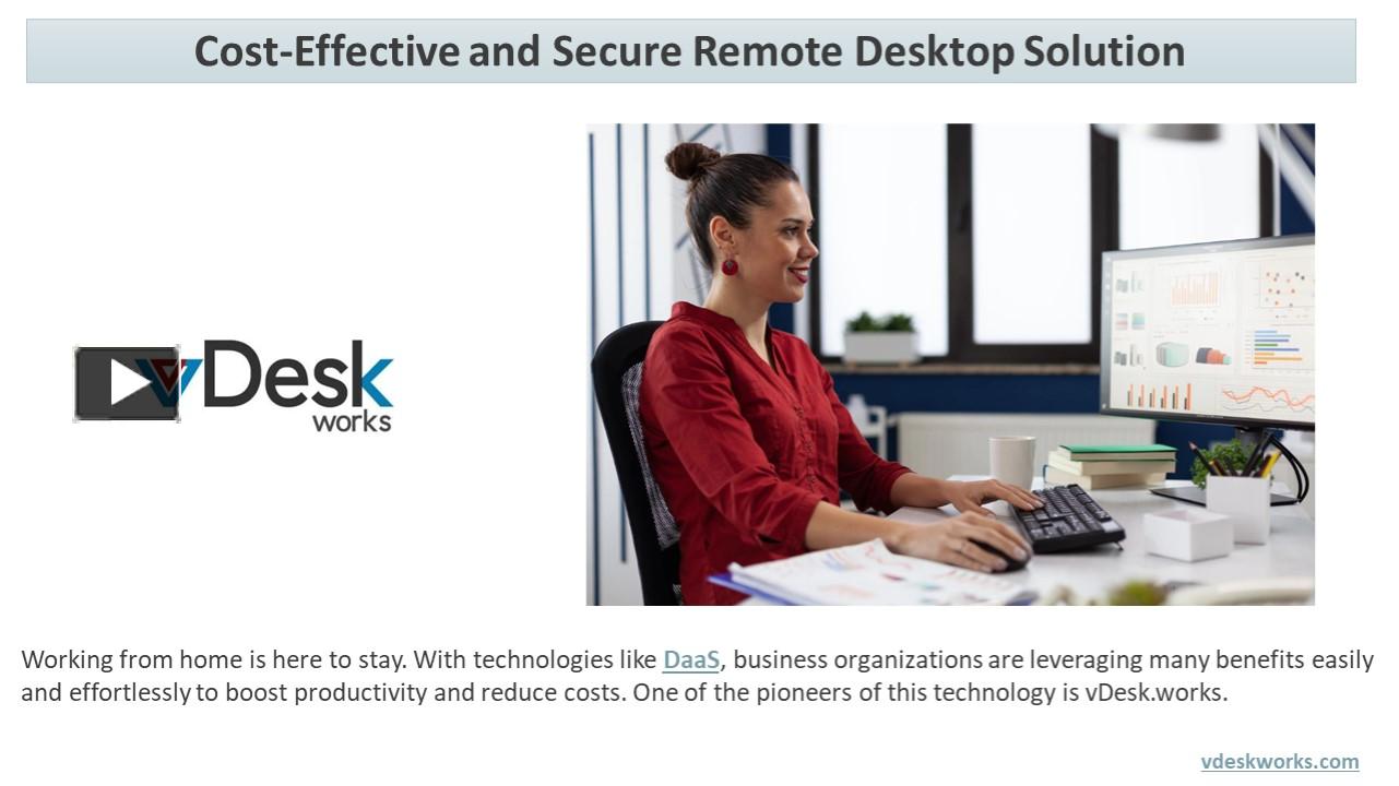 PPT CostEffective and Secure Remote Desktop Solution PowerPoint presentation free to