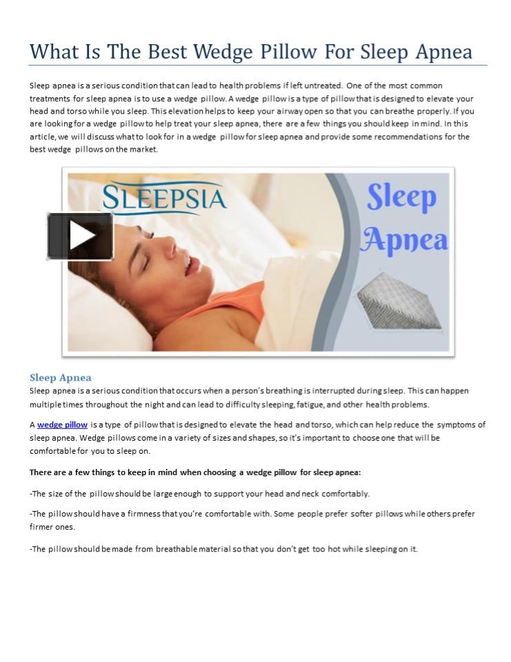 PPT What Is The Best Wedge Pillow For Sleep Apnea PowerPoint