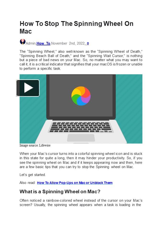 PPT How To Stop The Spinning Wheel On Mac PowerPoint presentation free to download id