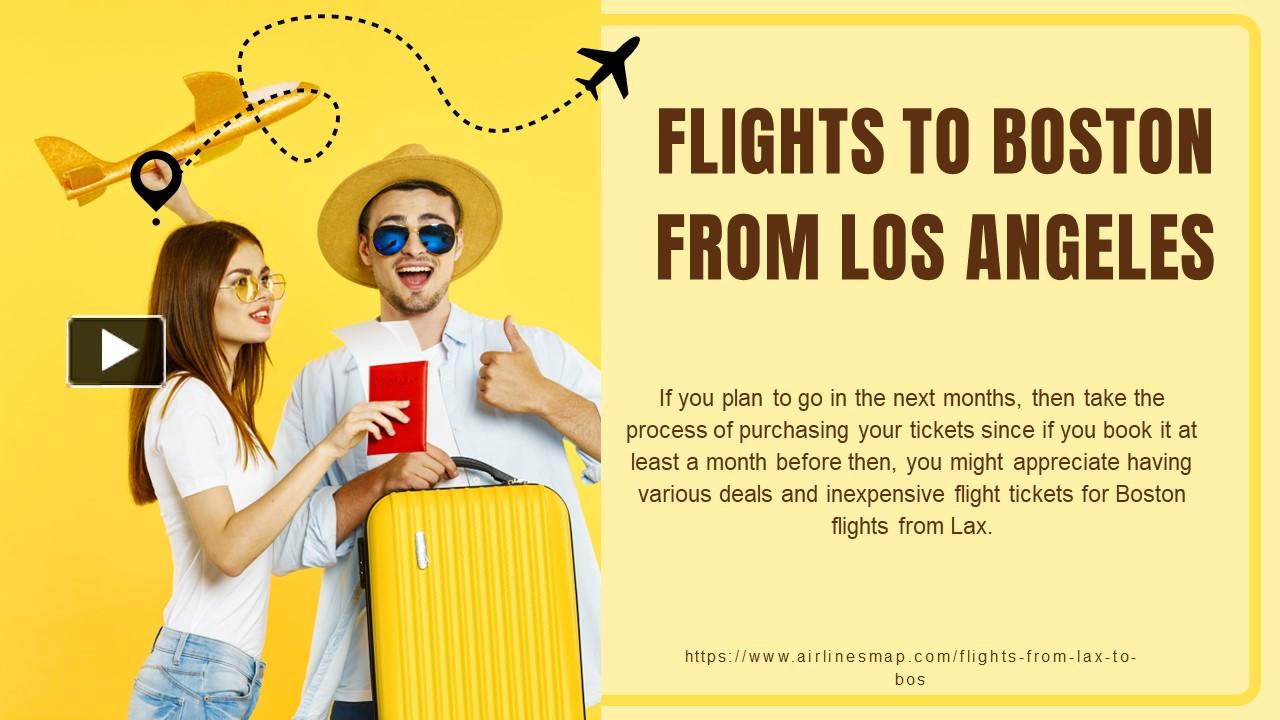 PPT Flights to Boston from Los Angeles PowerPoint presentation free
