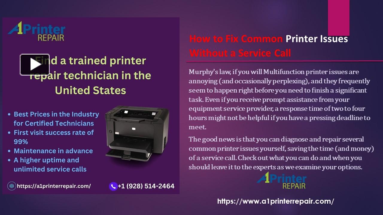 PPT How to Fix Common Printer Issues Without a Service Call