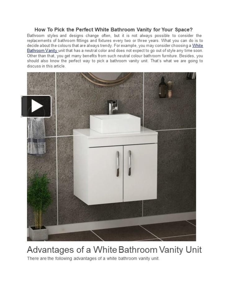 PPT How To Pick The Perfect White Bathroom Vanity for Your Space