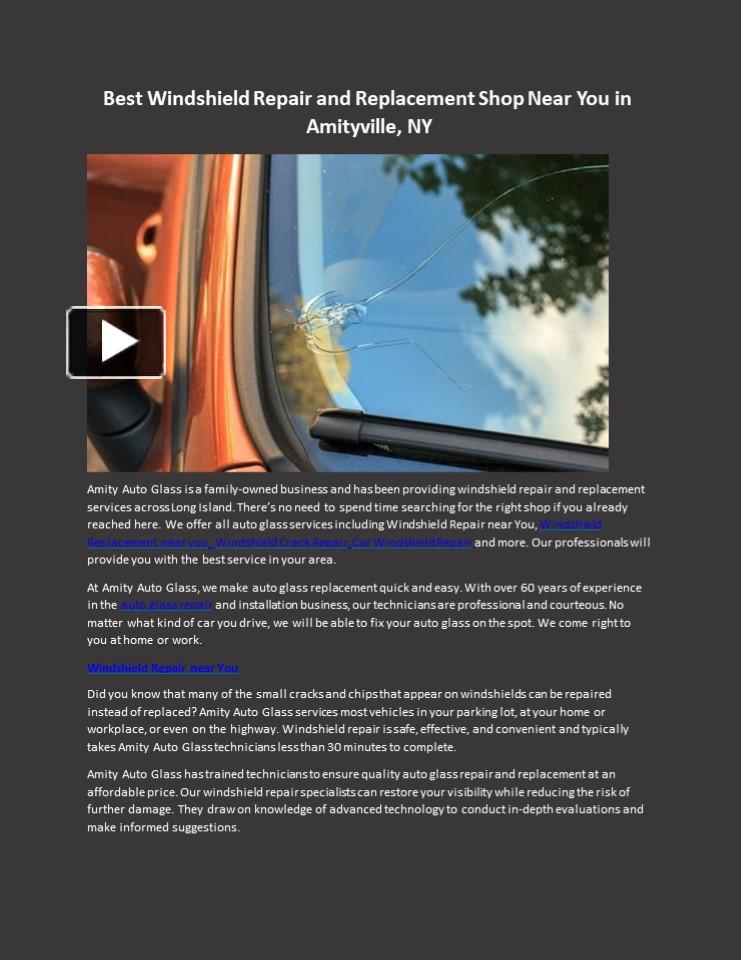 PPT Best Windshield Repair and Replacement Shop Near You in
