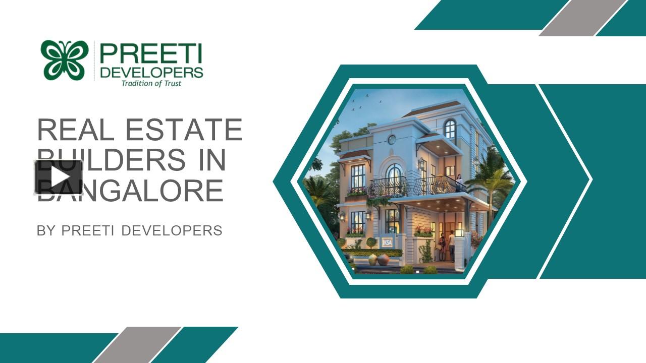 PPT Real Estate Builders in Bangalore PowerPoint presentation free