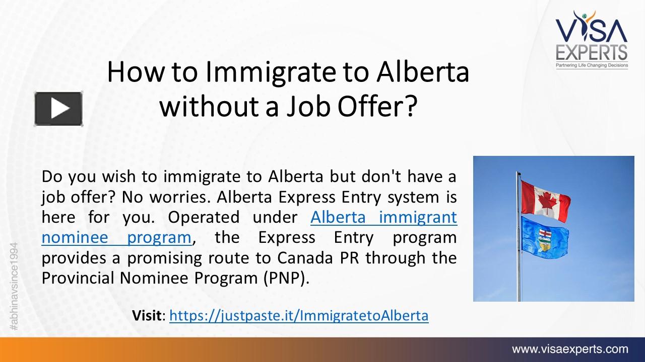 PPT How to Immigrate to Alberta without a Job Offer? PowerPoint
