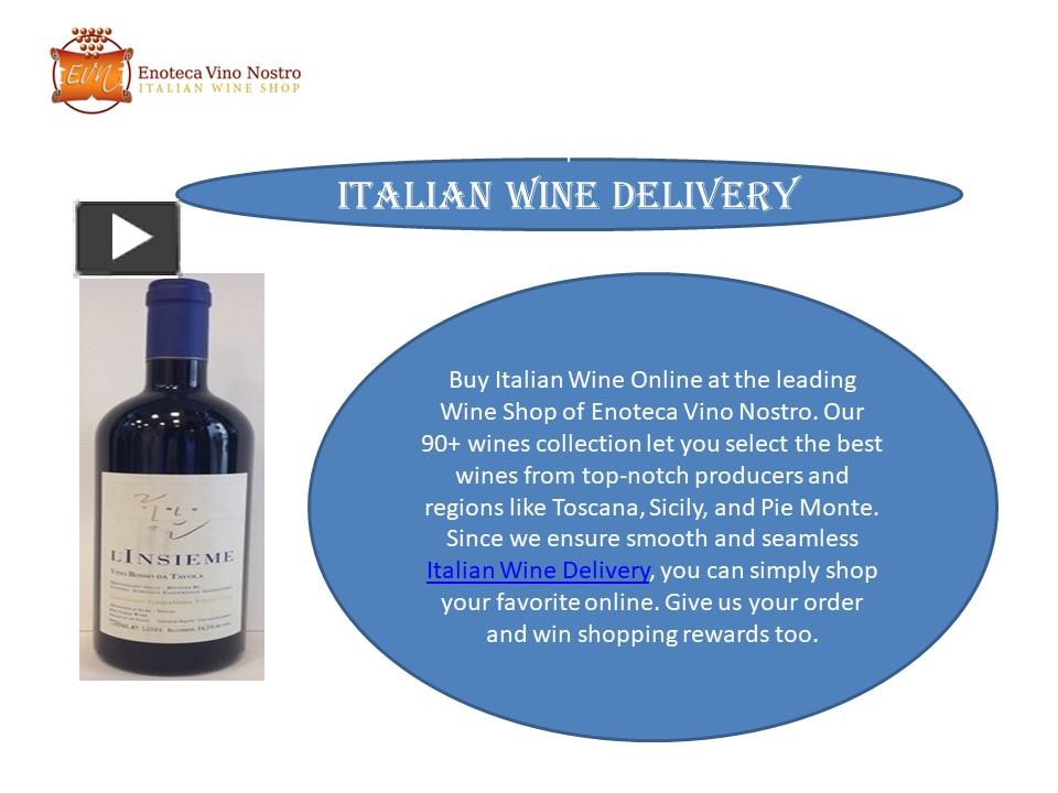 PPT Italian Wine Delivery PowerPoint presentation free to download