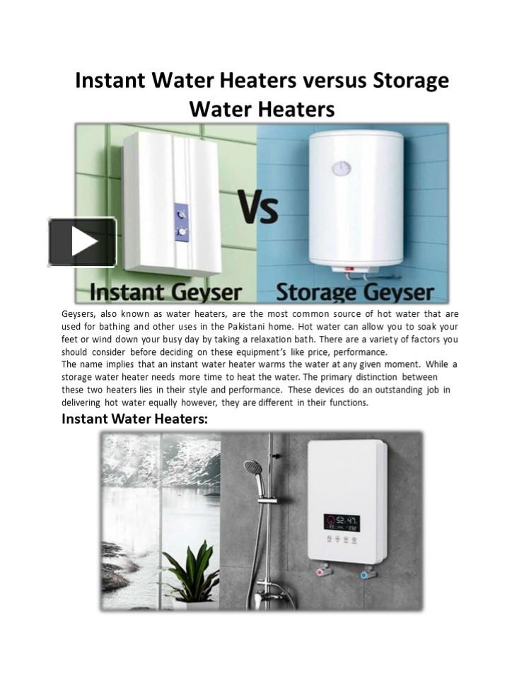 PPT Instant Geyser Vs Storage Geyser PowerPoint presentation free