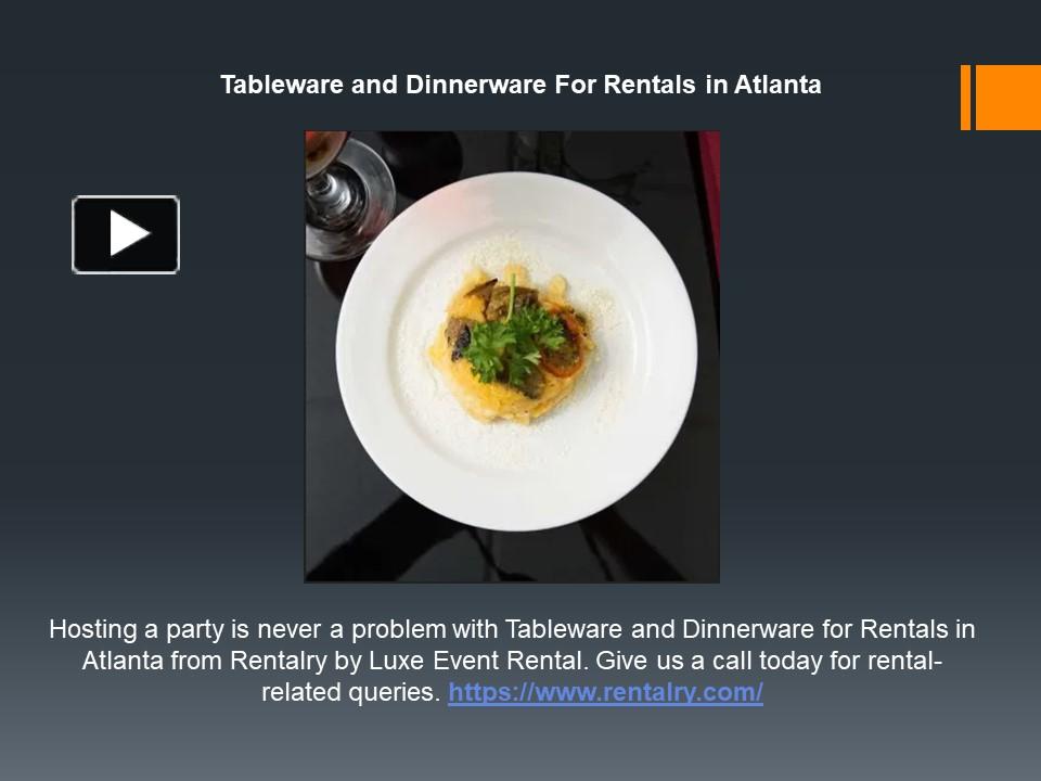 PPT Tableware and Dinnerware For Rentals in Atlanta PowerPoint