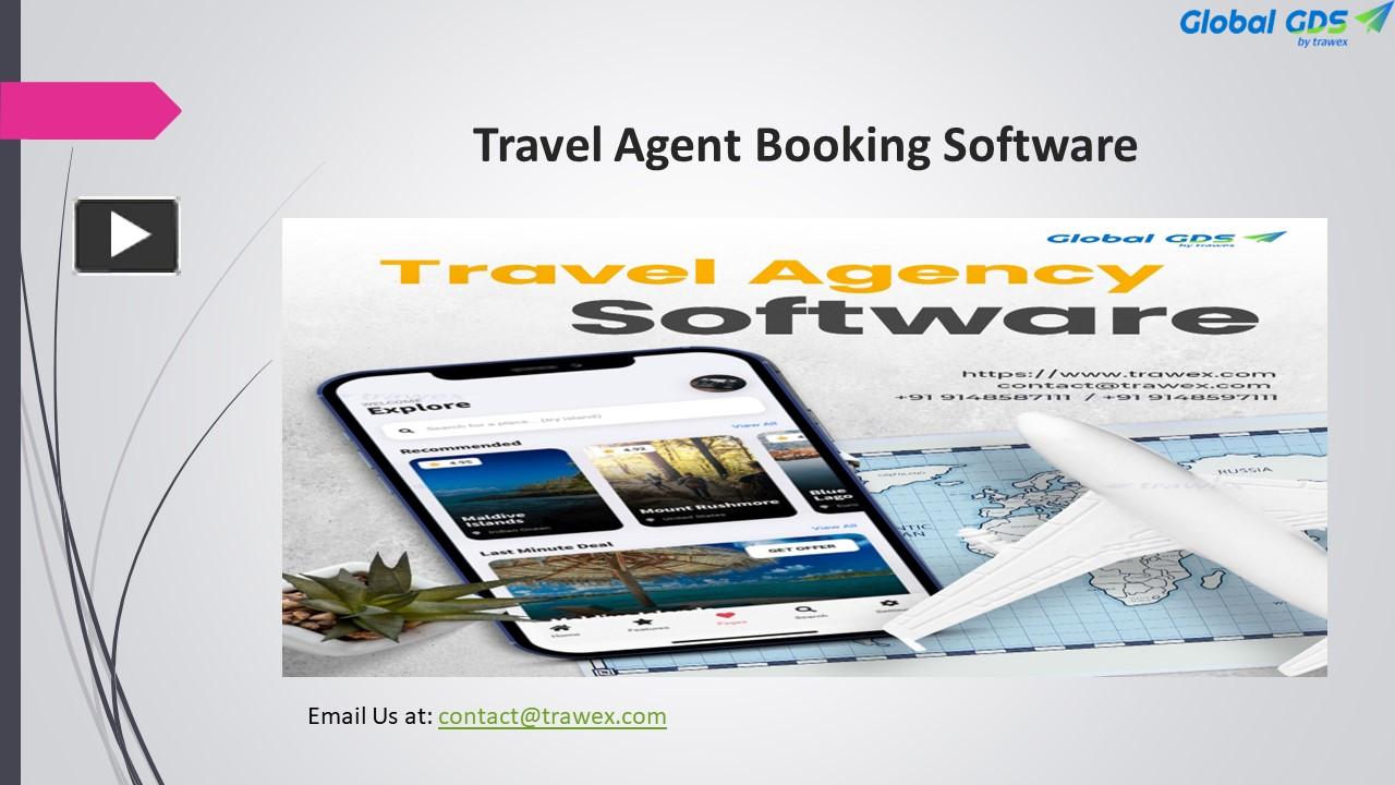 PPT Travel Agent Booking Software PowerPoint presentation free to