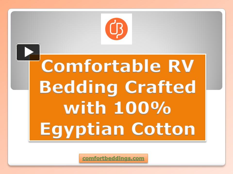 PPT Comfortable RV Bedding Crafted with 100 Egyptian Cotton