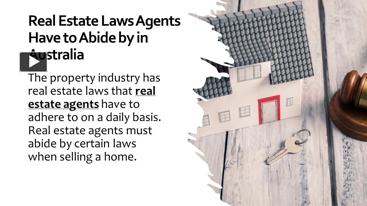 PPT Real Estate Laws Agents Have to Abide by in Australia PowerPoint