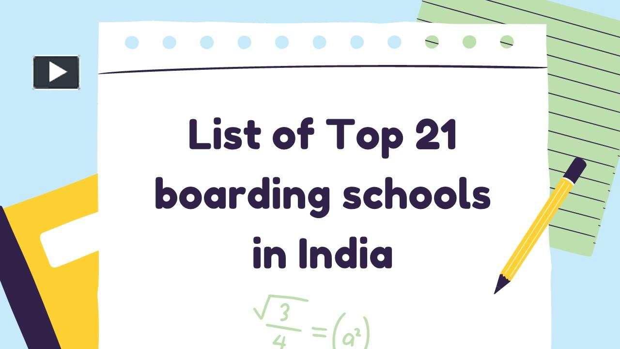 PPT – Top Boarding Schools In India PowerPoint presentation | free to ...