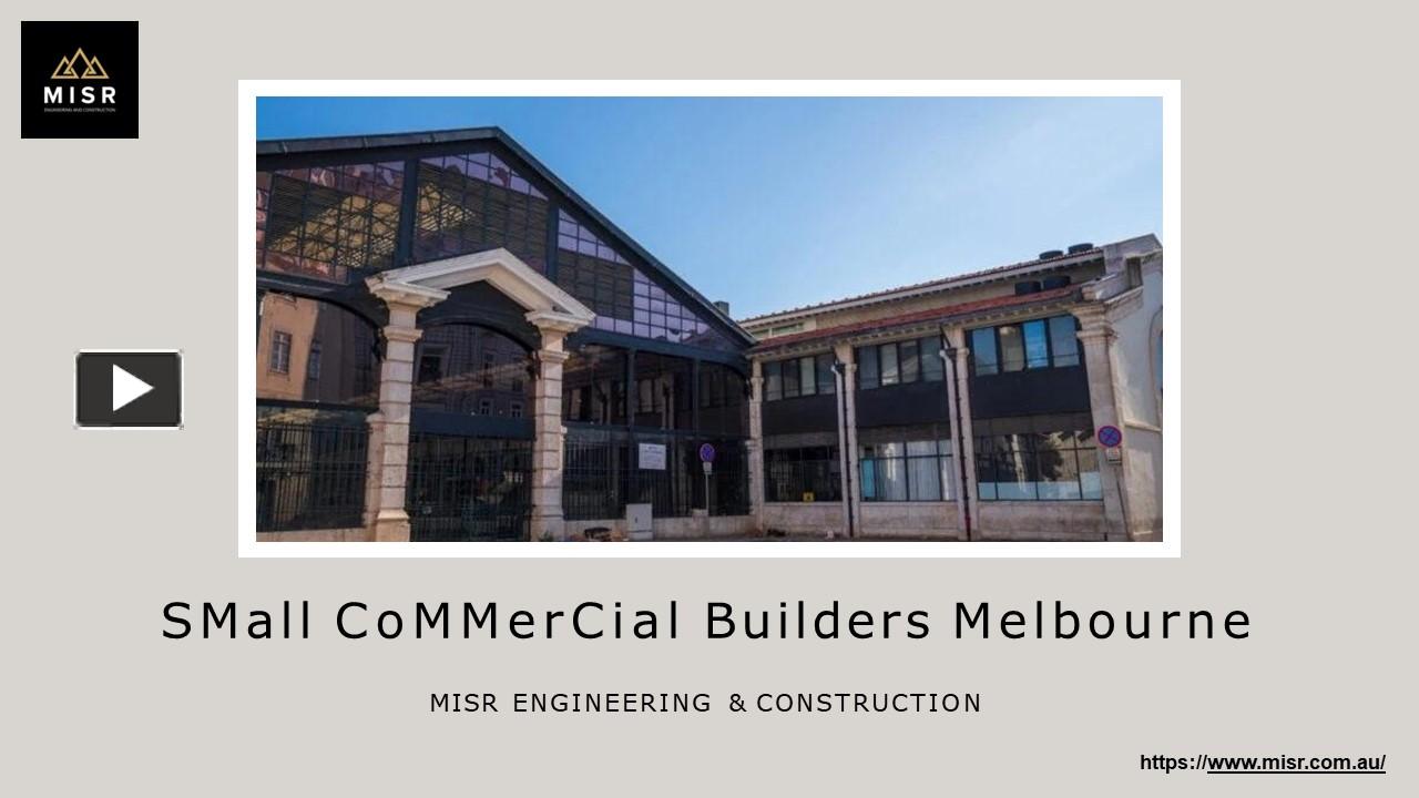 PPT Design and Construct Builders Melbourne MISR Engineering