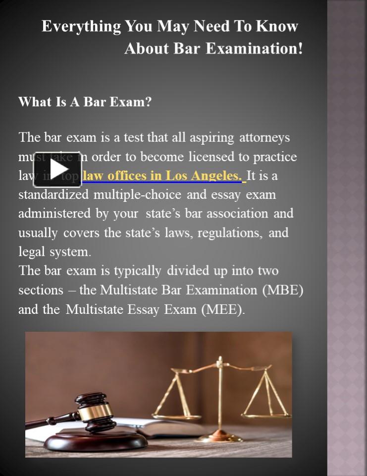 PPT Everything You May Need To Know About Bar Examination! PowerPoint