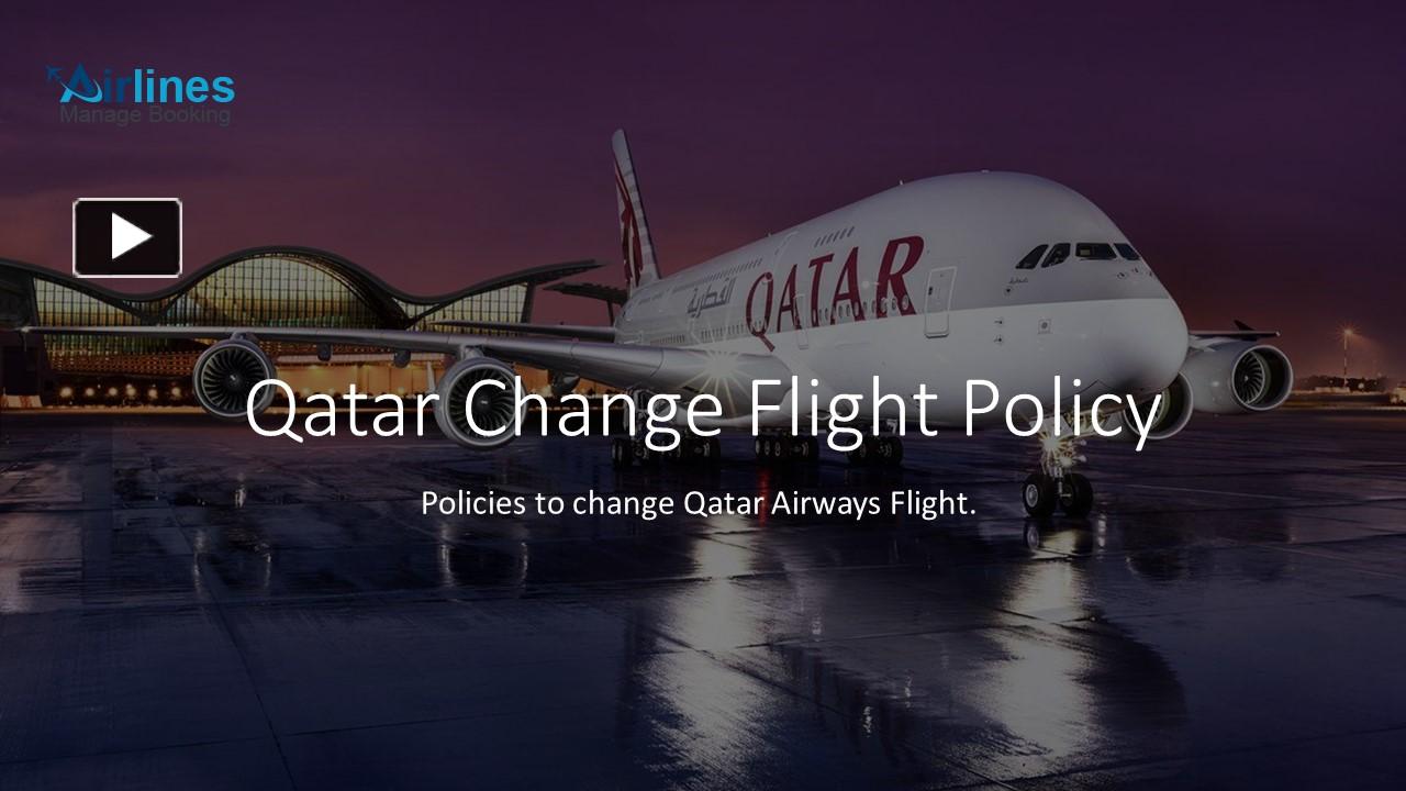 PPT Qatar Airways Change Flight PowerPoint presentation free to