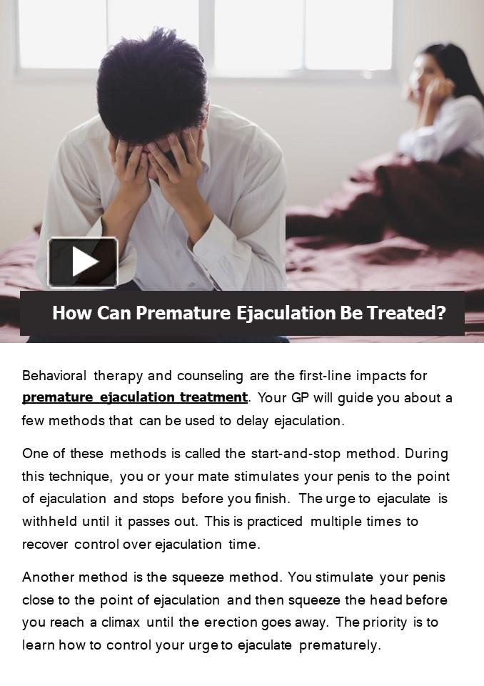 PPT How Can Premature Ejaculation Be Treated? (1) PowerPoint