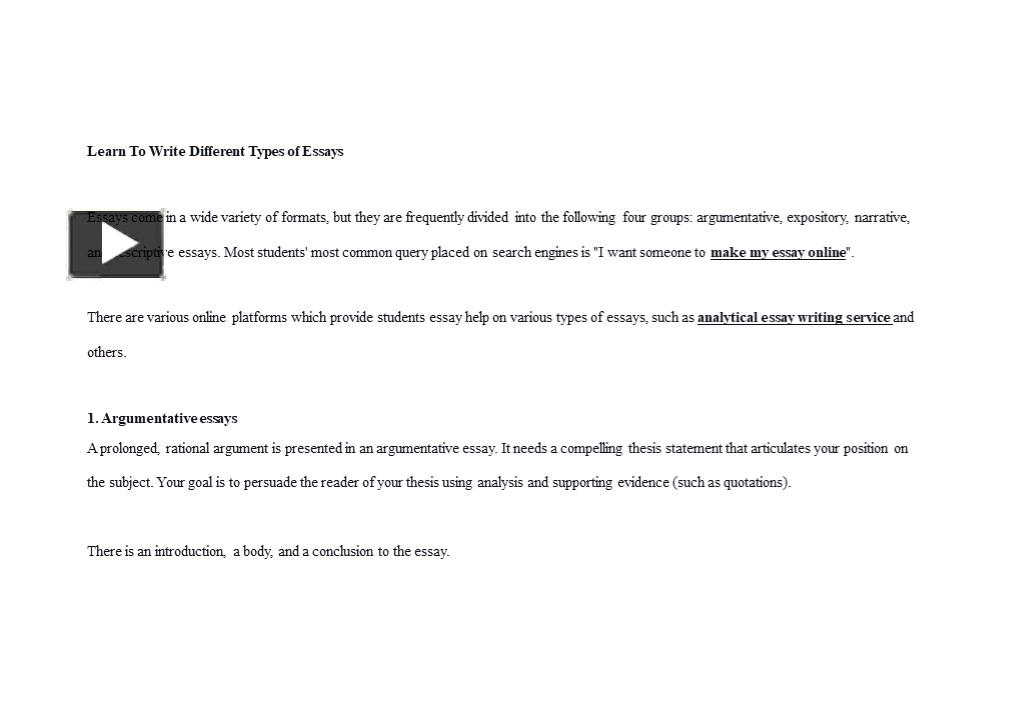 PPT Learn To Write Different Types of Essays PowerPoint presentation