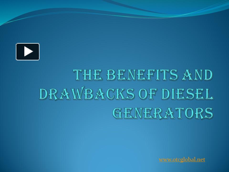 PPT Advantages and Disadvantages of Diesel Generators PowerPoint