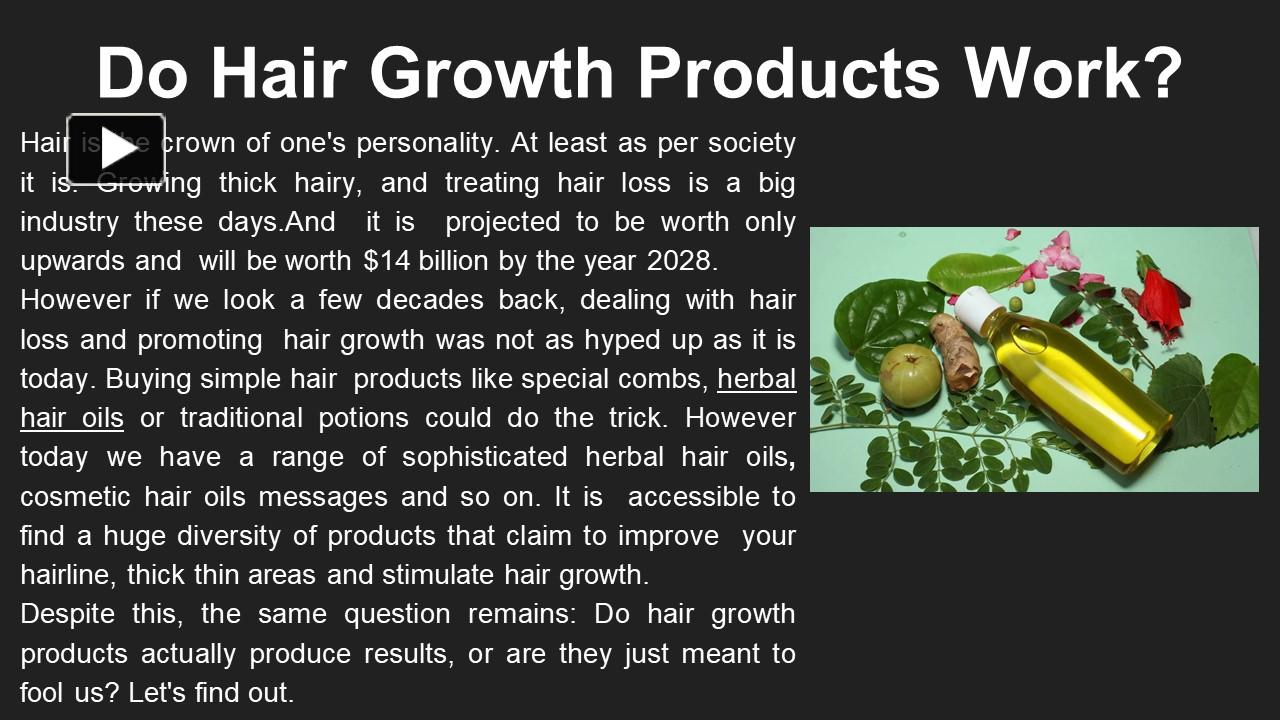PPT Do Hair Growth Products Work? PowerPoint presentation free to