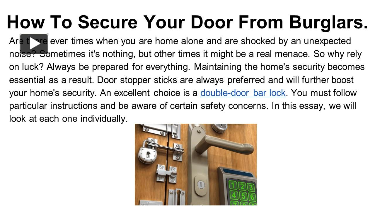 PPT How To Secure Your Door From Burglars. PowerPoint presentation