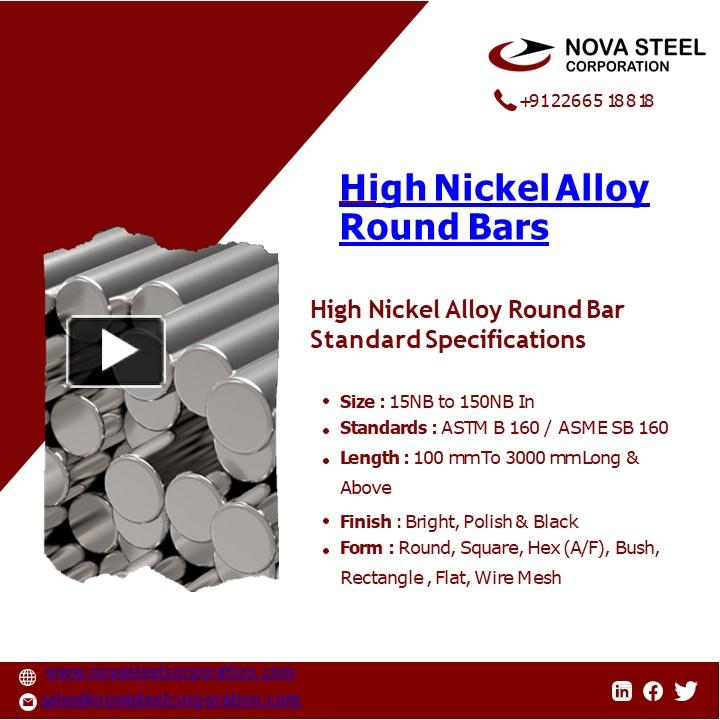 PPT High Nickel Alloy Round Bars XM19/Nitronic Round Bar Corten Steel Sheet Nova Steel