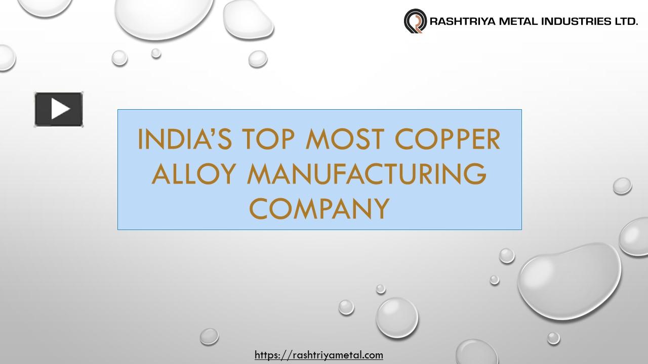 PPT Best Copper Alloys Manufacturing Company in India PowerPoint