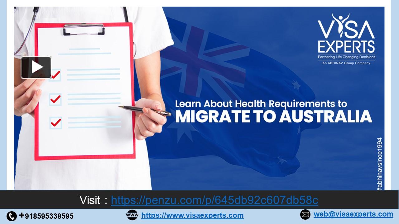 PPT Learn About Health Requirements to Migrate to Australia