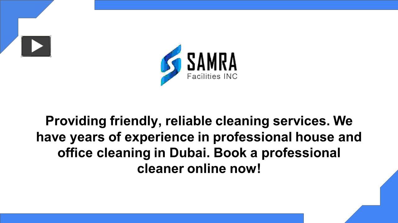 PPT House Cleaning Services Dubai SamraFM PowerPoint presentation