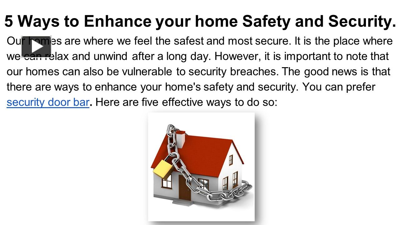 5 Ways to Enhance your home Safety and Security. presentation | free to ...