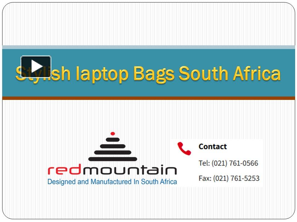 PPT Stylish laptop Bags South Africa PowerPoint presentation free