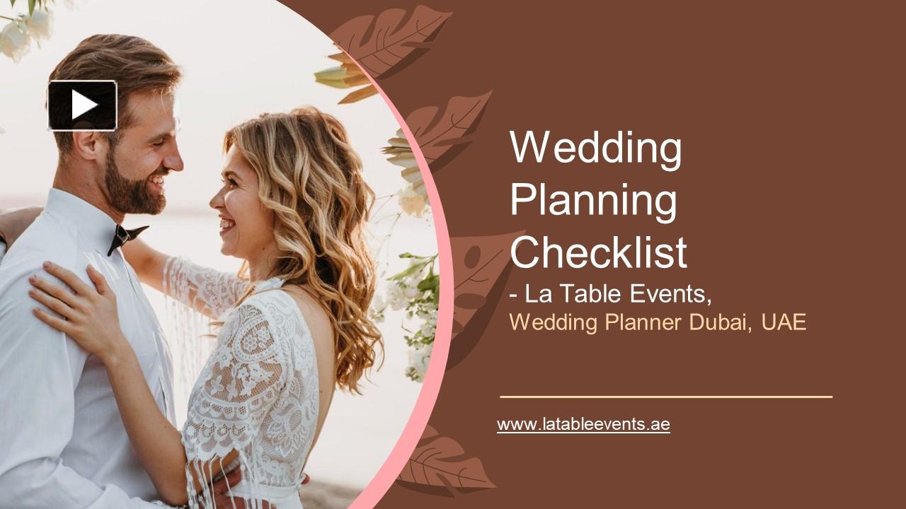 PPT Wedding Planning Checklist La Table Events, Wedding Planner
