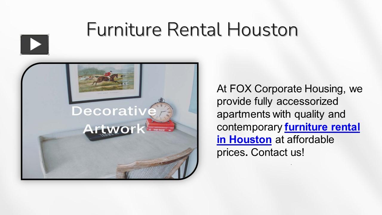 PPT Furniture Rental Houston PowerPoint presentation free to download id 968e2cNzc5M