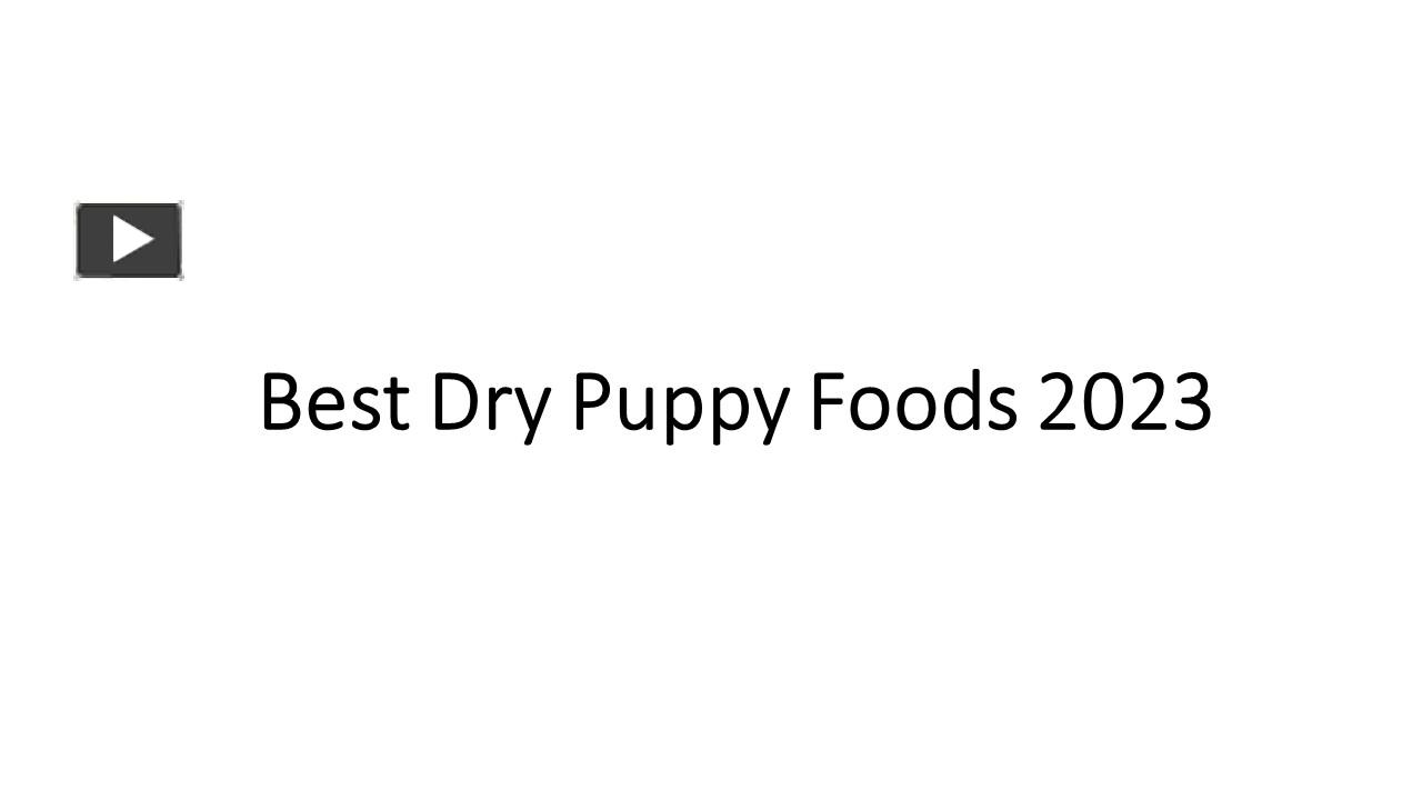PPT Best Dry Puppy Food 2023 PowerPoint presentation free to