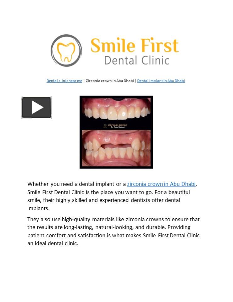 PPT Dental clinic near you in Abu Dhabi Zirconia crown in Abu Dhabi