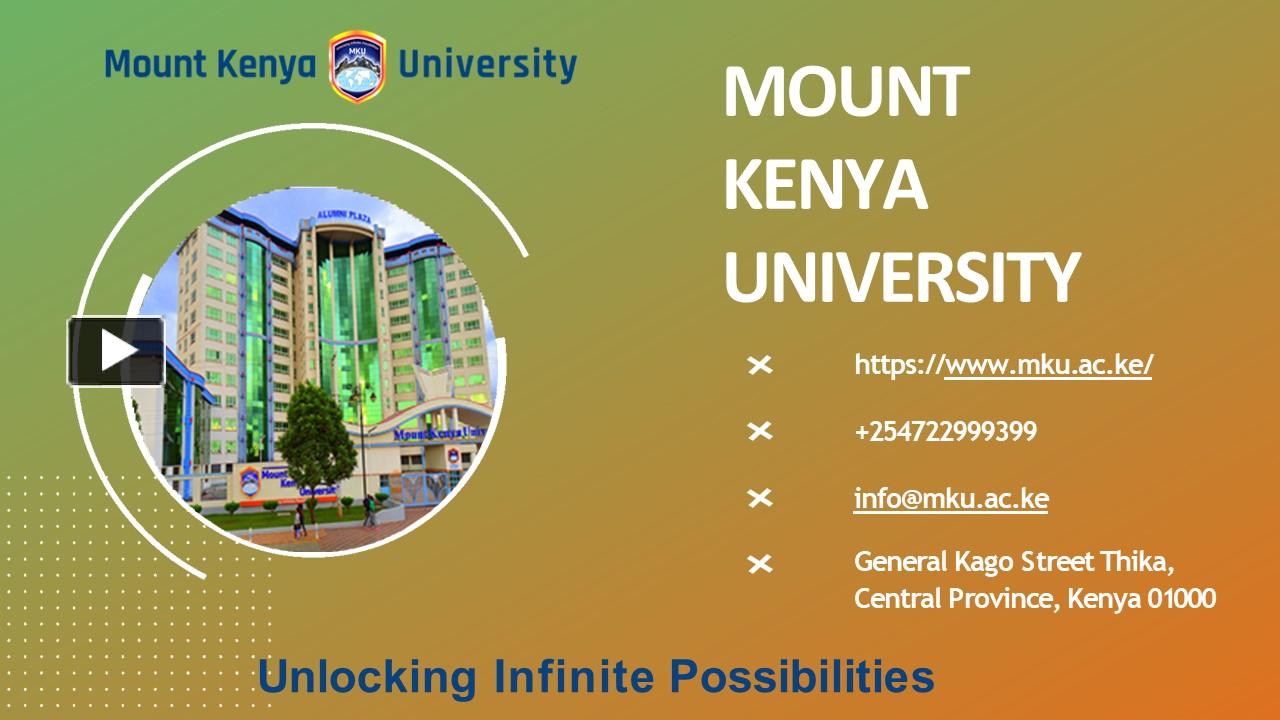 PPT Best University in Kenya Mount Kenya University PowerPoint