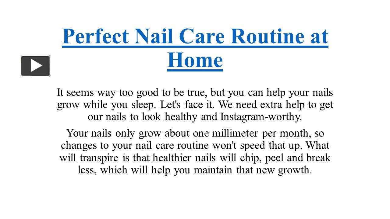 PPT Perfect Nail Care Routine at Home Beromt PowerPoint