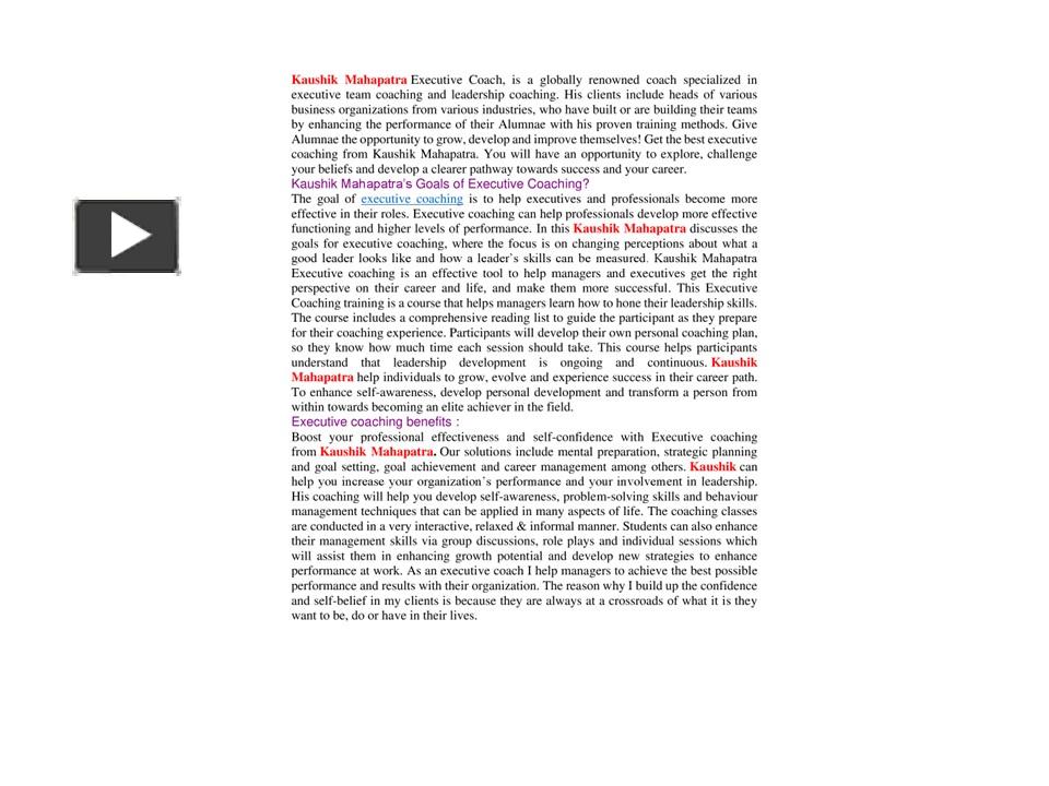 PPT Best executive coaches in India certified executive coach