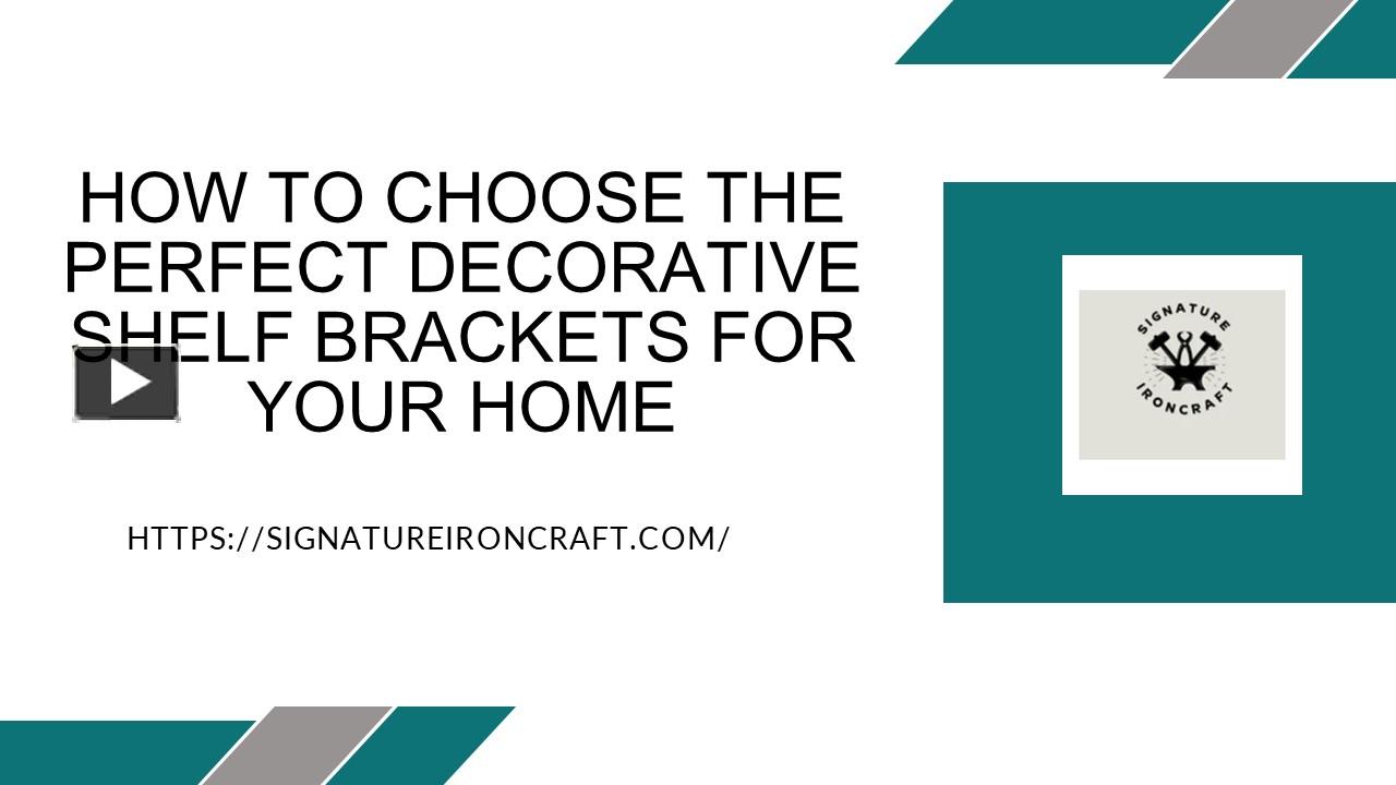 PPT Decorative shelf brackets PowerPoint presentation free to