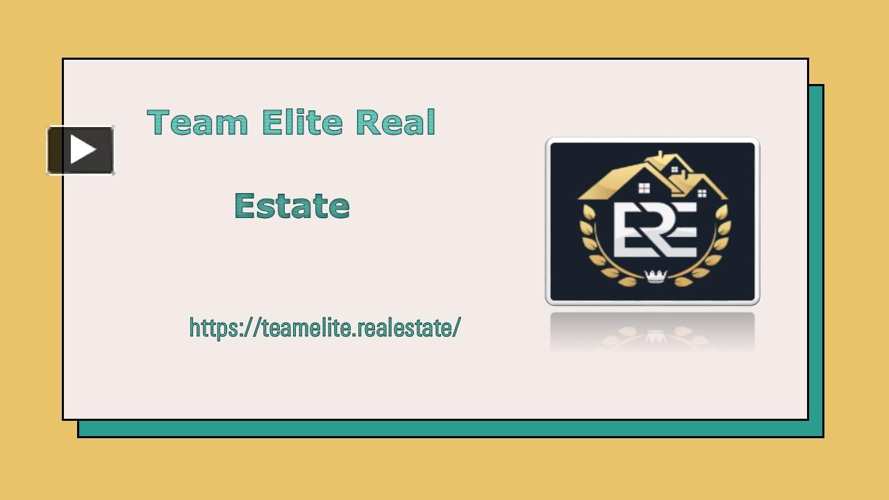 PPT Team Elite Real Estate AgentServices PowerPoint presentation